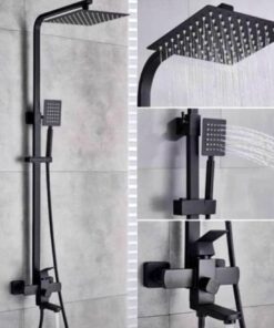 Black Standing Shower Set